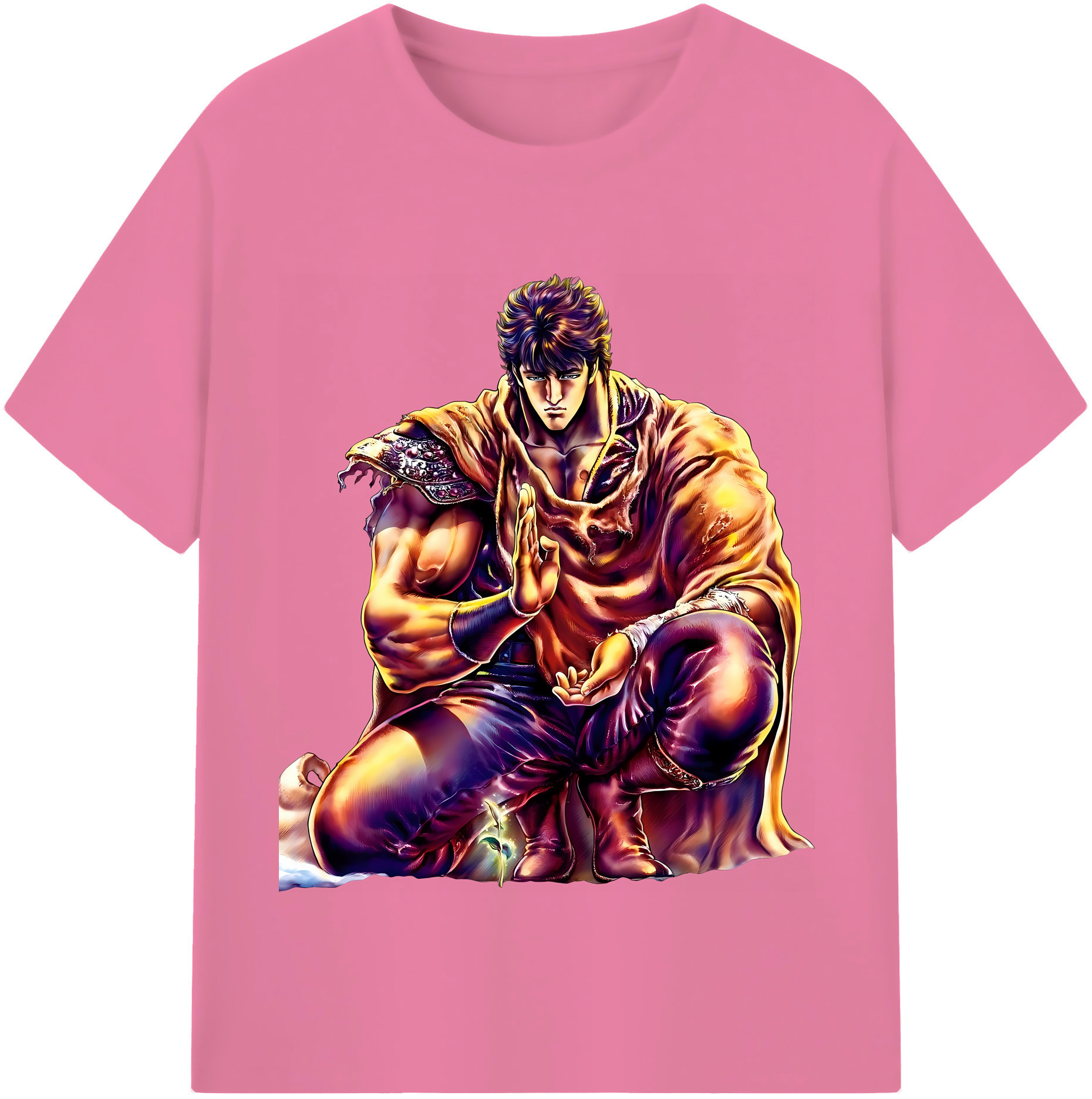 （画像用） 北斗の拳 Fist of the North Star 綿100％半袖Tシャツ（フロントプリント）